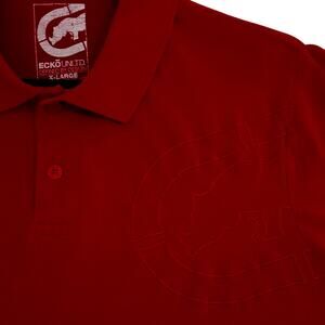 Ecko‎ Unltd. Polo Shirt XL Red Knit Embroidered Street Y2K